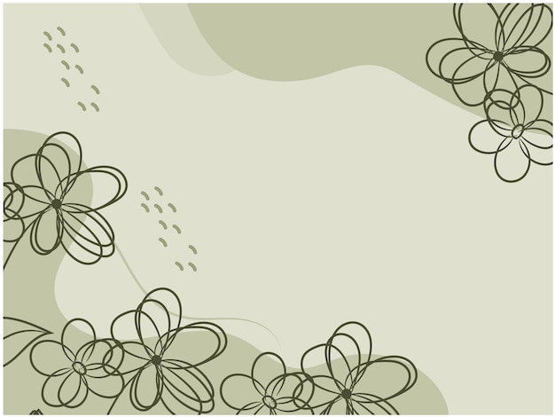 vector hand drawn floral background