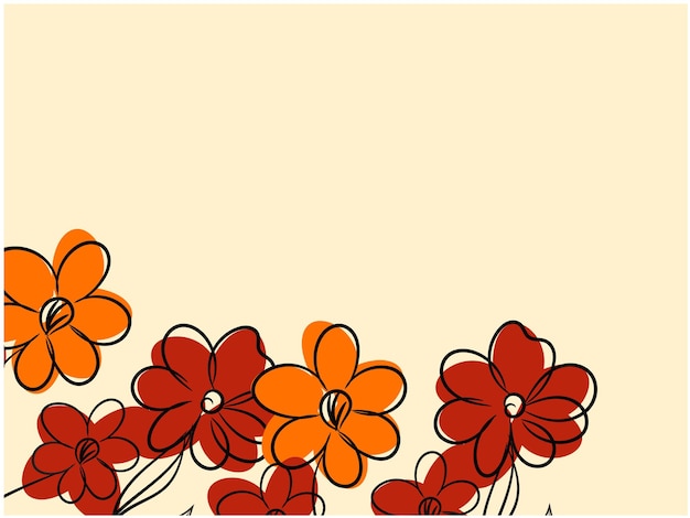 vector hand drawn floral background