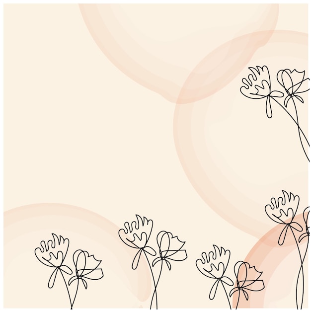 vector hand drawn floral background