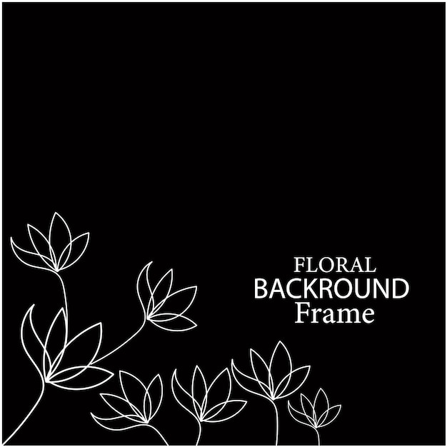 vector hand drawn floral background