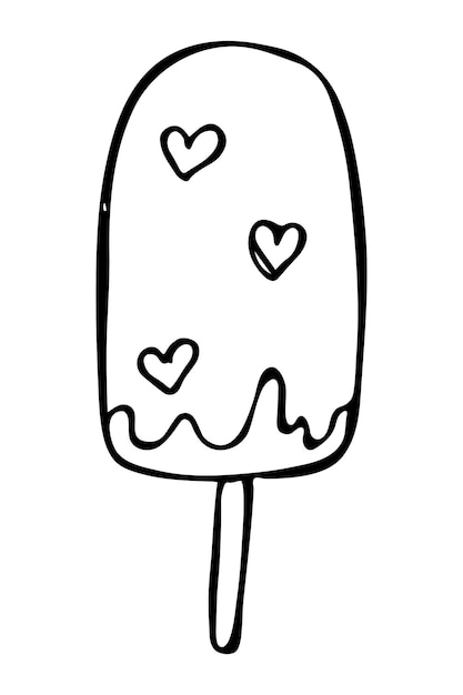 Vector hand drawn ice cream illustration Cute sundae clipart