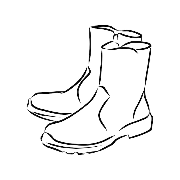 VECTOR Hand drawn illustration shoe sketch icon isolated on background