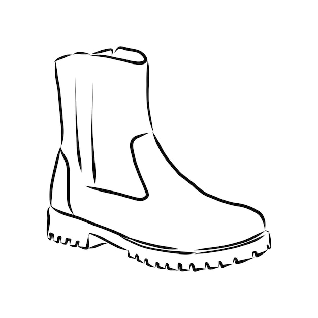 VECTOR Hand drawn illustration shoe sketch icon isolated on background