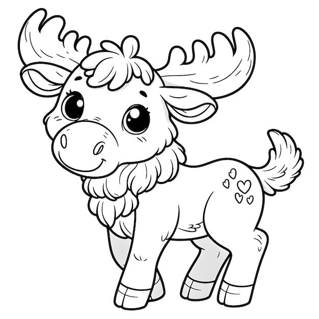 Vector vector hand drawn moose illustration