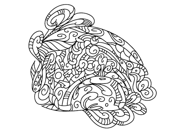 Vector hand drawn ornamental design