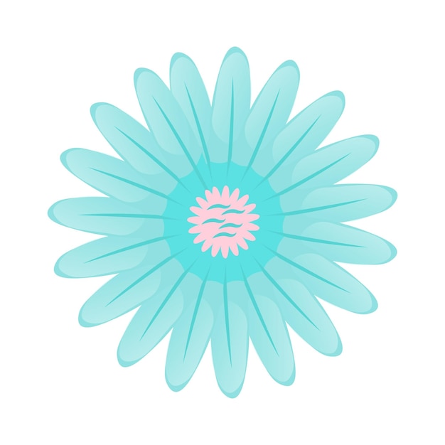 Vector hand drawn spring flower on white background