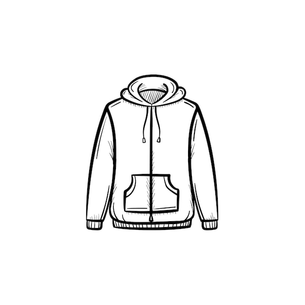 Vector hand drawn sweater outline doodle icon. Sweater sketch illustration for print, web, mobile and infographics isolated on white background.