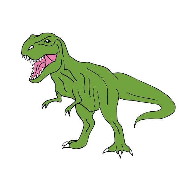 Vector hand drawn tyrannosaur rex