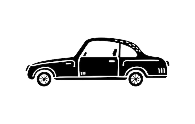 Vector handdrawn illustration of a car Personal vehicles