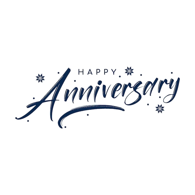 Vector vector happy anniversary lettering design