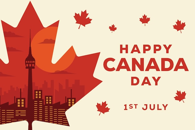 Vector vector happy canada day background illustration design