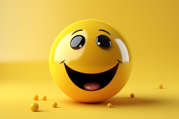 Vector happy emoji on a white background