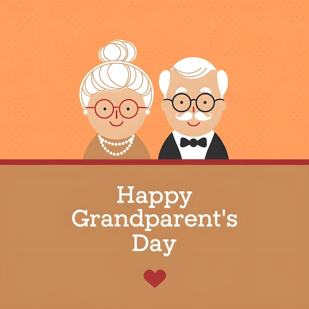 Vector vector happy grandparents day card logo poster