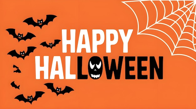 Vector Happy Halloween Concept Logo Design