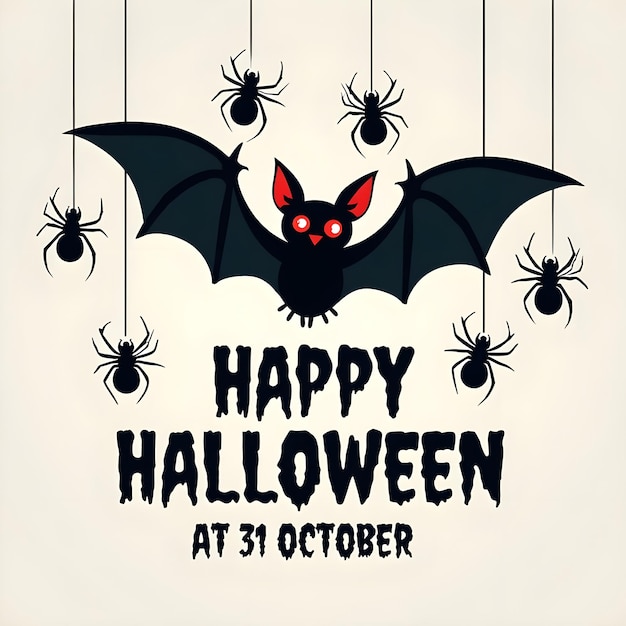 Vector vector happy halloween concept logo design