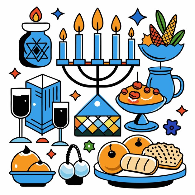 Vector a vector of happy hanukkah greeting and wishes image background design