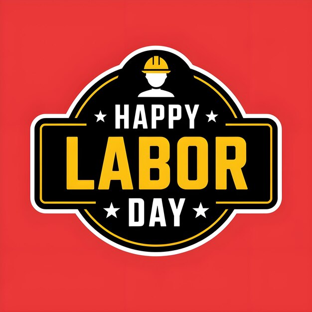 Vector vector happy labor day celebration logo poster