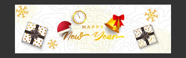 Vector Happy New Year 2022 greeting