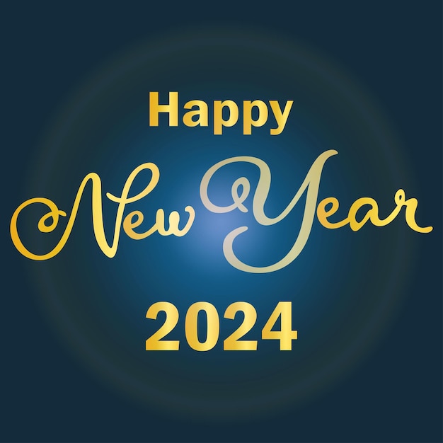 Vector happy new year lettering design