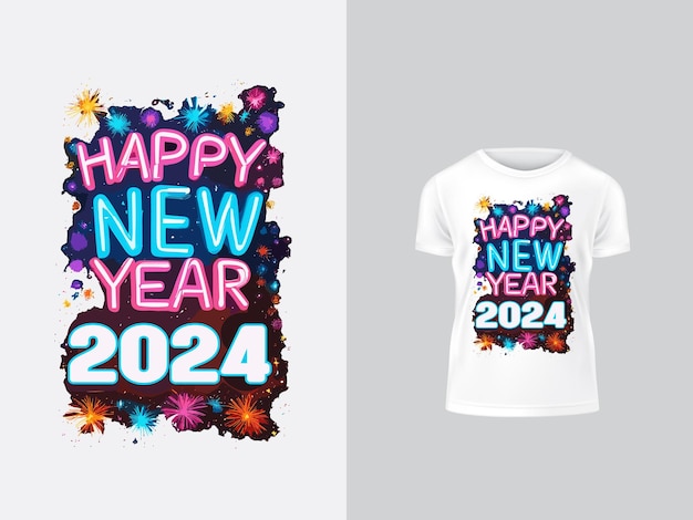 Vector vector happy new year style tshirt design