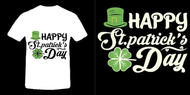 Vector happy saint patricks day handwritten lettering typography hand drawn design elements