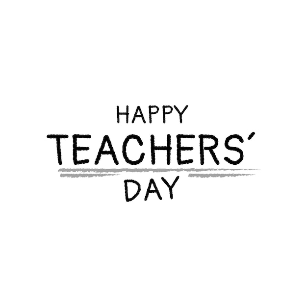 Vector happy teachers day lettering concept