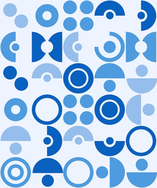 Vector Havelock Blue Geometric Shapes Pattern Design