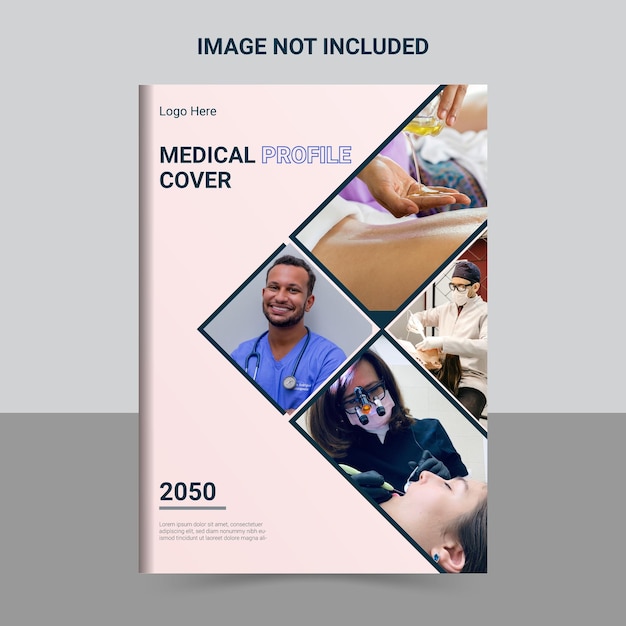 Vector health care and medical flyer or book cover template