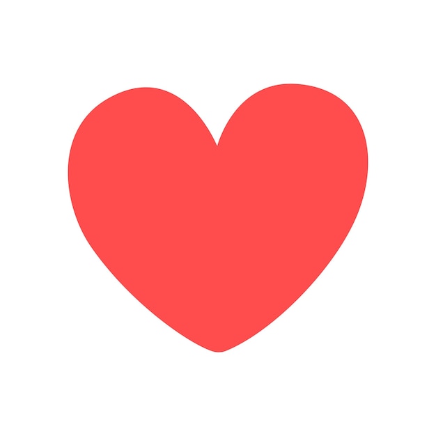 Vector heart red shape love symbol