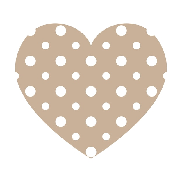 Vector heart with dottedpattern