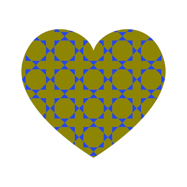 Vector heart with dottedpattern