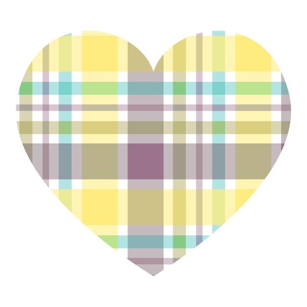 Vector heart with horizontal stripes pattern