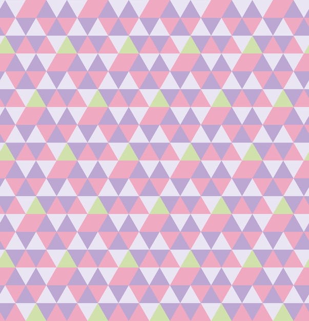 Vector hexagon from pink triangles seamless pattern Repeating geometric triangular grid