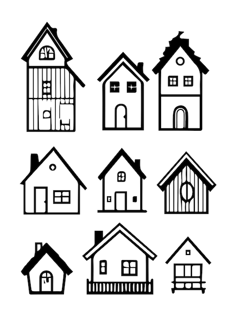 vector home set of vector illustration