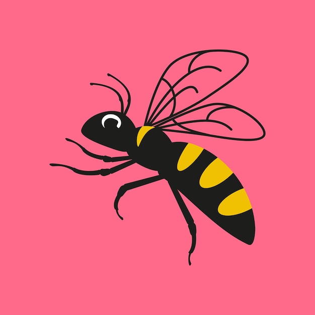 Vector honey bee for beekeeping Bumblebee on an isolated pink background File for cutting SVG