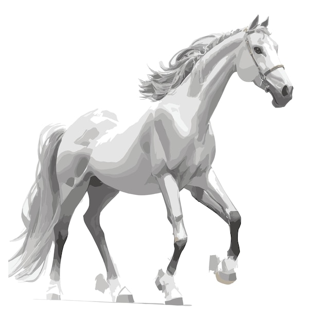 Vector Horse animal clipart editable white background