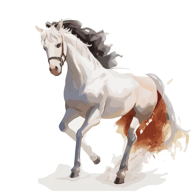 Vector Horse animal clipart editable white background