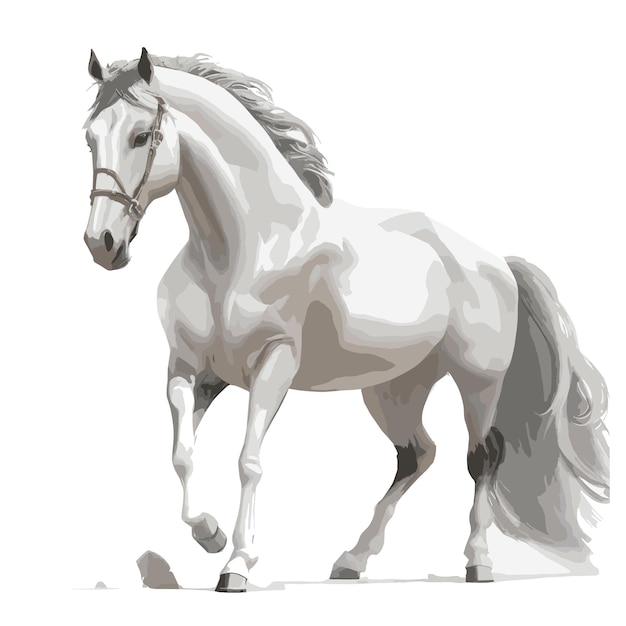 Vector Horse animal clipart editable white background