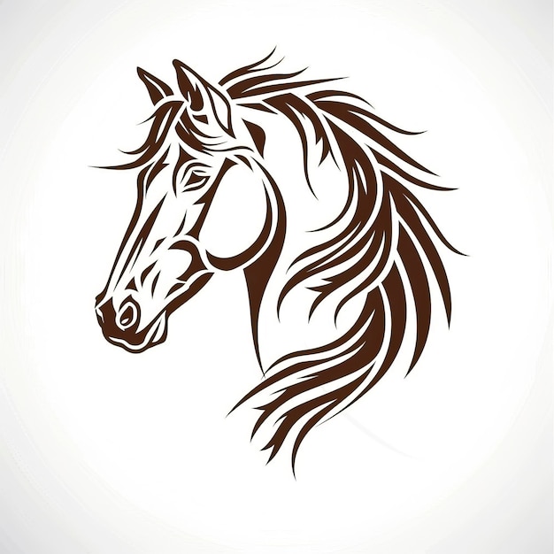 Vector of a horse head design on white background