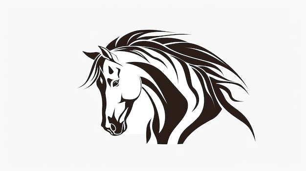 Vector of a horse head design on white background