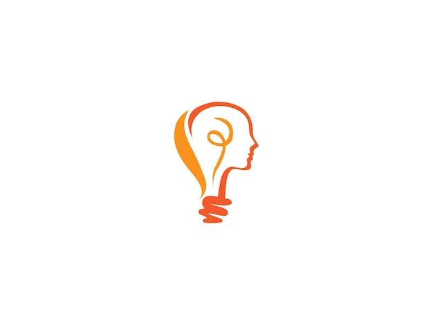 vector human bulb logo