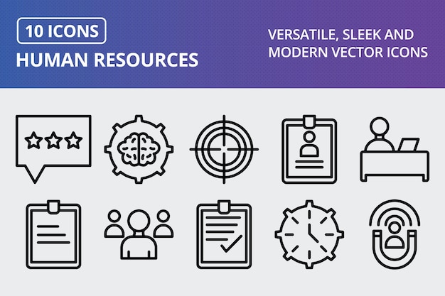 Vector Human Resources Icon Set