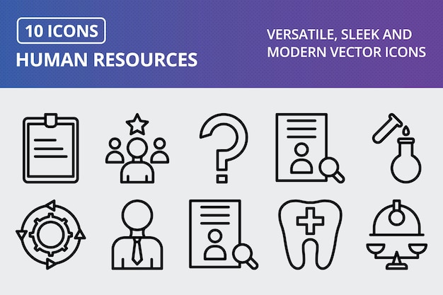 Vector Human Resources Icon Set