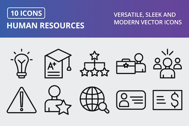 Vector Human Resources Icon Set