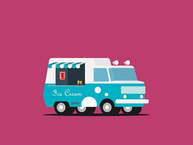 Vector ice cream flat illustration