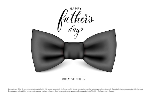 Vector icon of a black striped bow tie highlighted on a white background with an inscription Hipster style