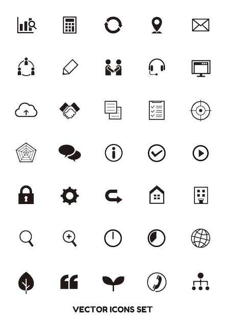 Vector icon illustration set for web designing