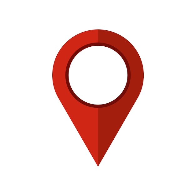 vector icon location red pin gps