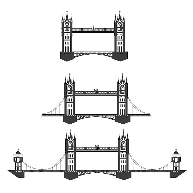 Vector icon of the Tower Bridge