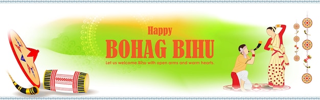 Vector illustartion for Happy Bohag Bihu